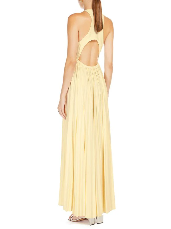 Verdier Halterneck Pleats Dress - Image 3