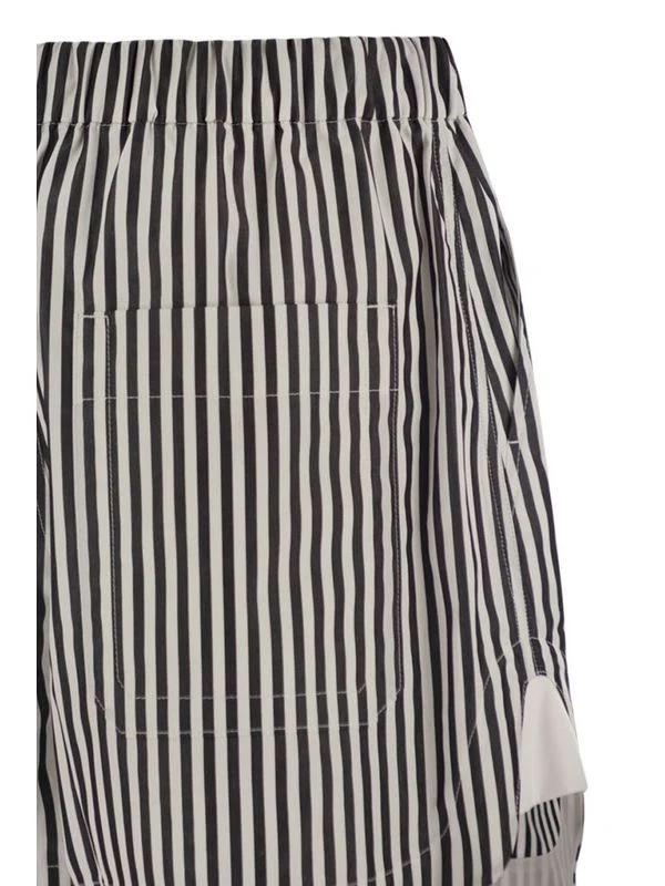 Muscari Stripe Cotton Shorts - Image 4