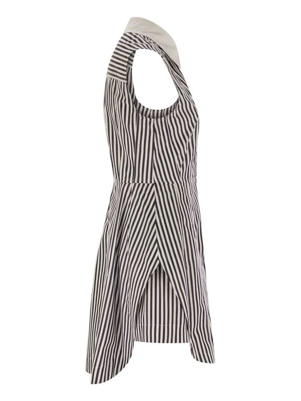 Sele Stripe Cotton Sleeveless Dress - Image 3