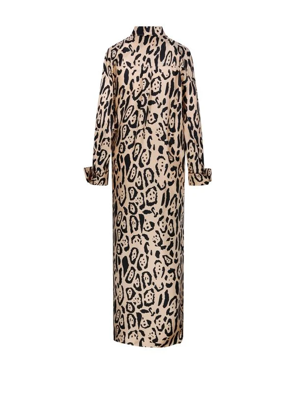 Astoria Leopard Pattern Silk Dress - Image 3
