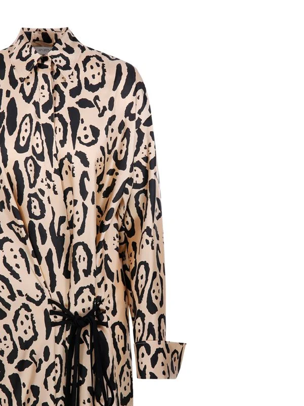 Astoria Leopard Pattern Silk Dress - Image 4