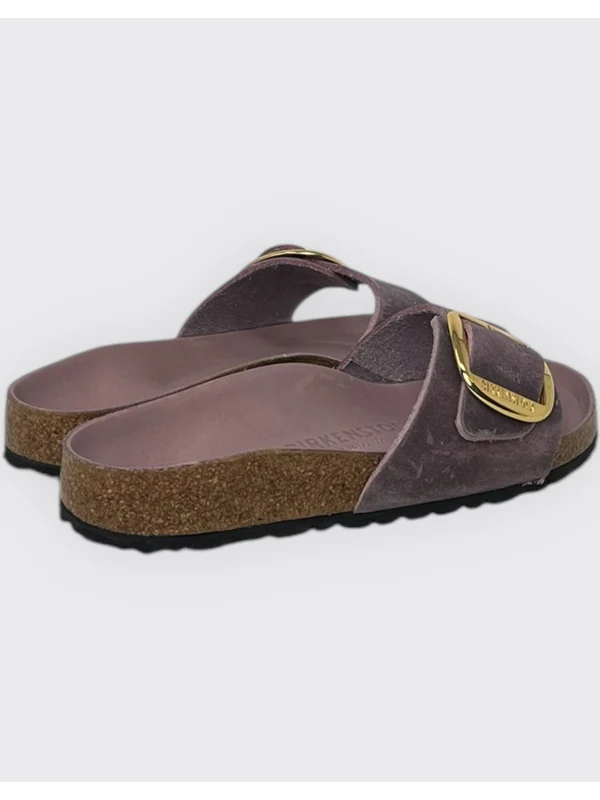 Madrid Big Buckle Leather Slides - Image 2