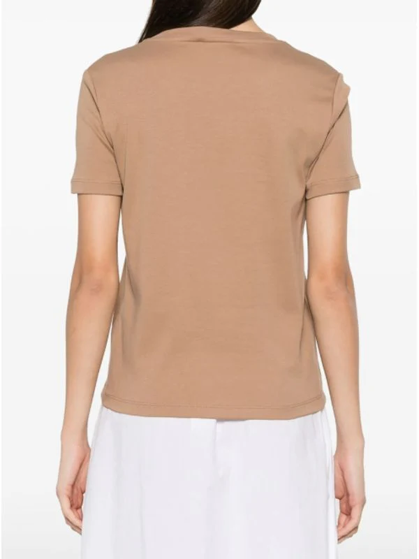 Metallic Logo Printing Short Sleeve T-Shirt - Image 3
