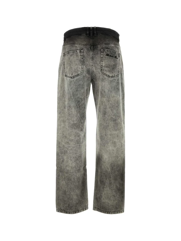 Stone Washing Cotton Denim Pants - Image 2