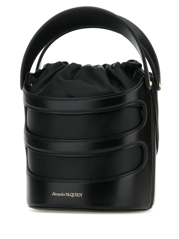 Rise Drawstring Leather Bucket Bag - Image 2