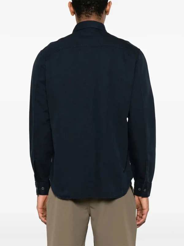 Logo Pocket Detail Cotton Linen Shirt - Image 4