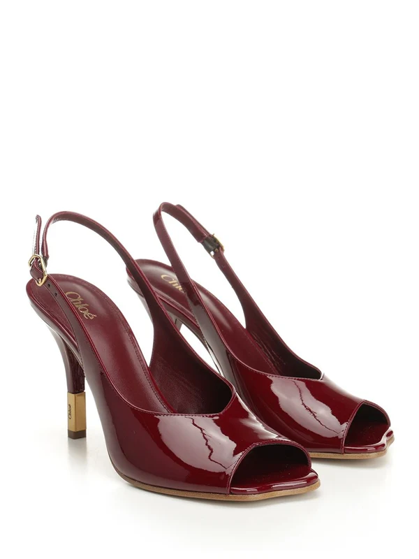 Flower Leather Sandal Heel - Image 2