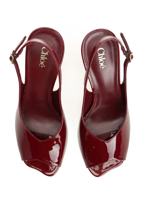 Flower Leather Sandal Heel - Image 5