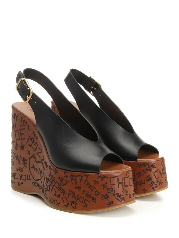 Maxime Leather Wedge Sandal - Image 2