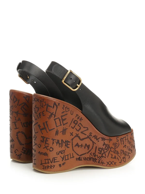 Maxime Leather Wedge Sandal - Image 3