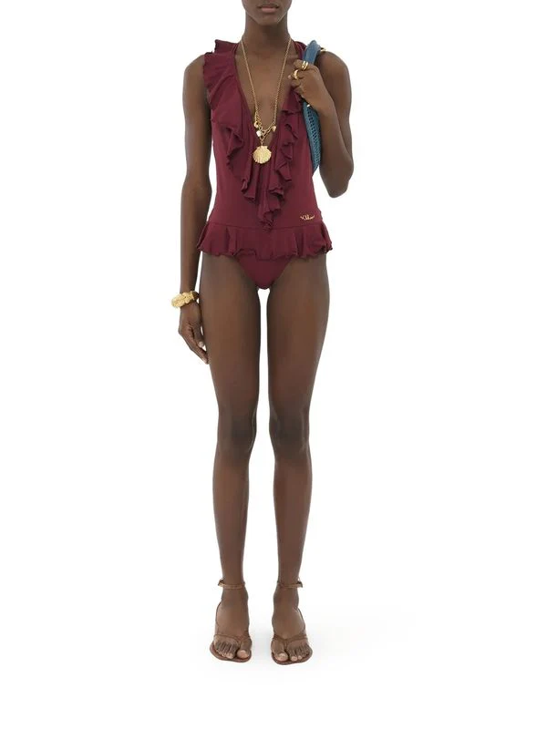 Ruffle V-neck Swimsuit - Image 2