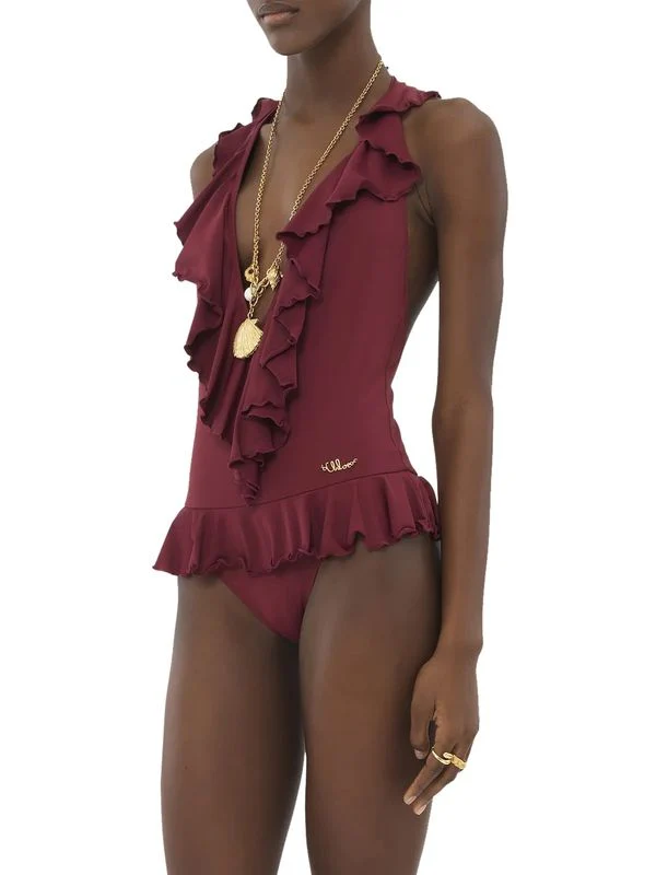 Ruffle V-neck Swimsuit - Image 3