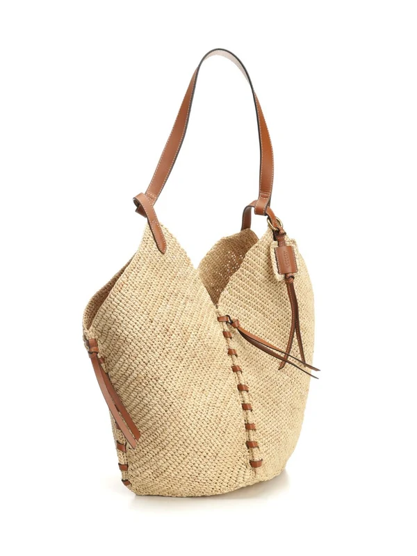 Losange Large Raffia Shoulder Bag - Image 2