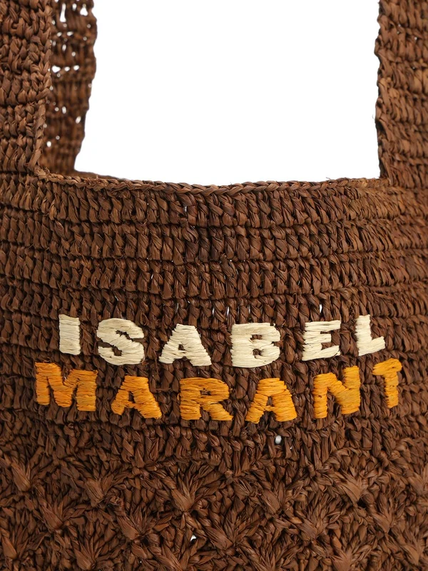 Straw Embroidered Logo Shoulder Bag - Image 5