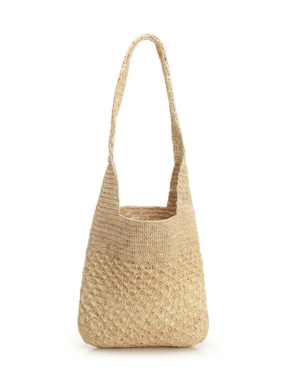 Straw Embroidered Logo Shoulder Bag - Image 3