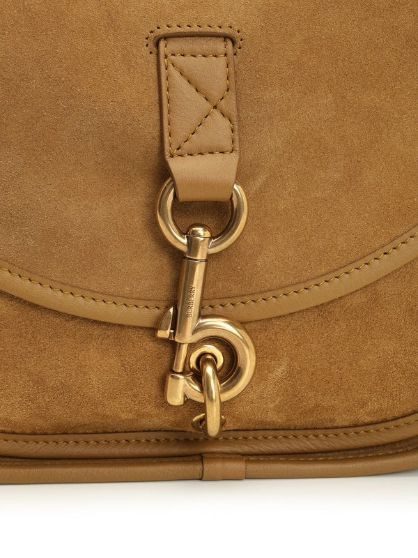 Messenger B Clip Small Suede Shoulder Bag - Image 6