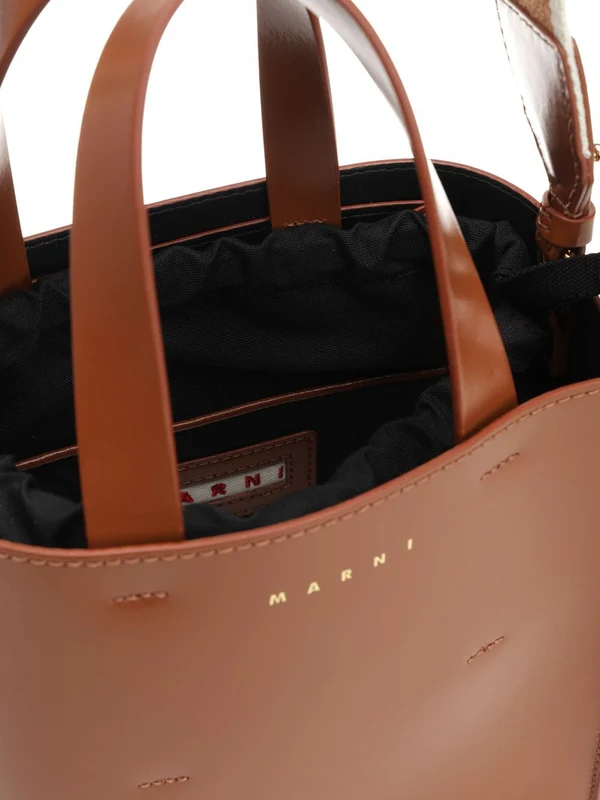 Museum Mini Leather Tote Bag - Image 4