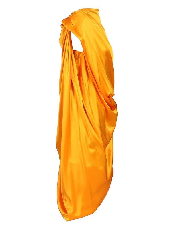 Draped Silk Dress - Image 3
