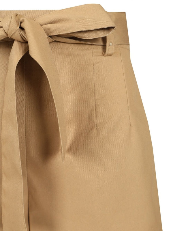 Tie Belt Cotton Blend Shorts - Image 4