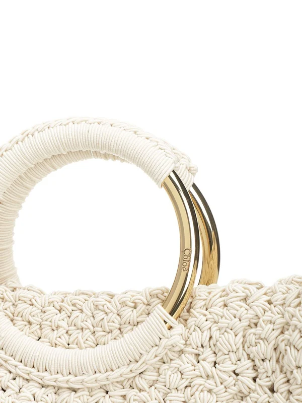 BRACELET PARAVENT Small Crochet Tote Bag - Image 5