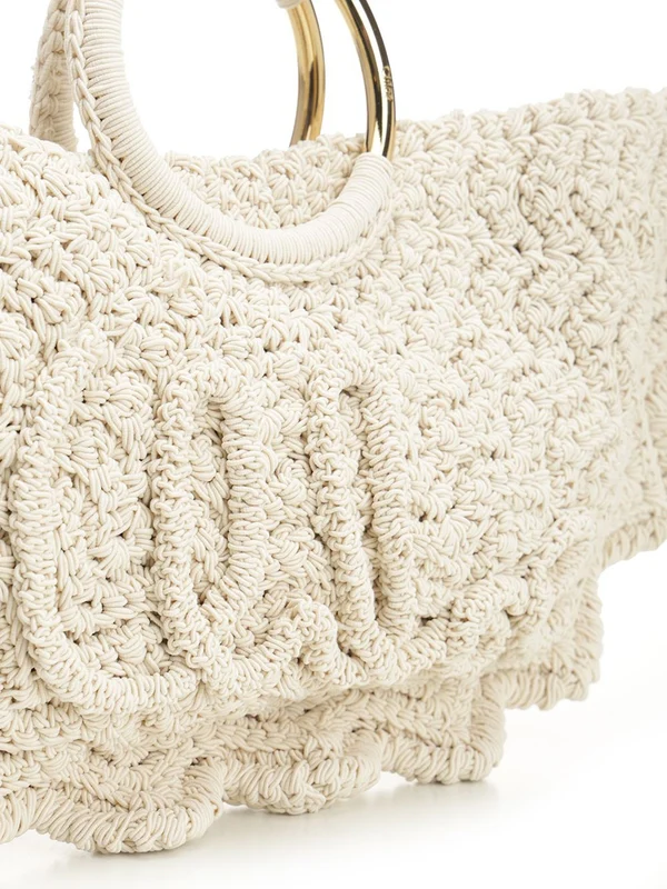 BRACELET PARAVENT Small Crochet Tote Bag - Image 6