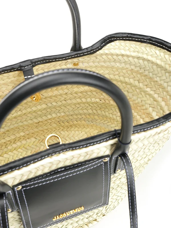 SOLI Basket Raffia Tote Bag - Image 4