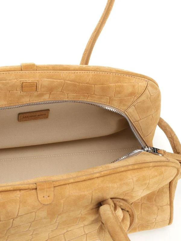 Turismo Crocodile Embossed Suede Tote Bag - Image 4