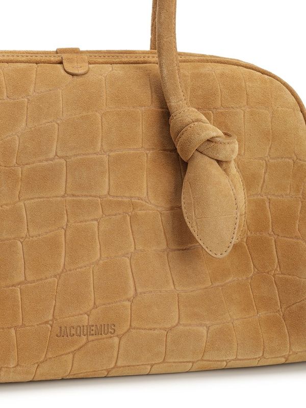 Turismo Crocodile Embossed Suede Tote Bag - Image 5