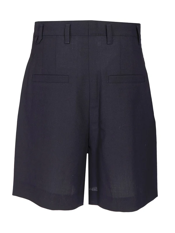 FERNANDO Belted Wool Shorts - Image 2