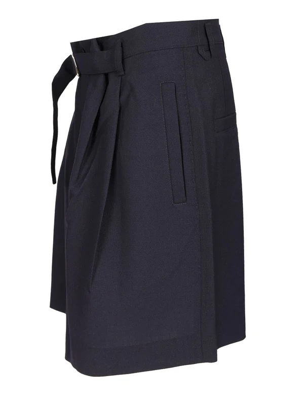 FERNANDO Belted Wool Shorts - Image 3