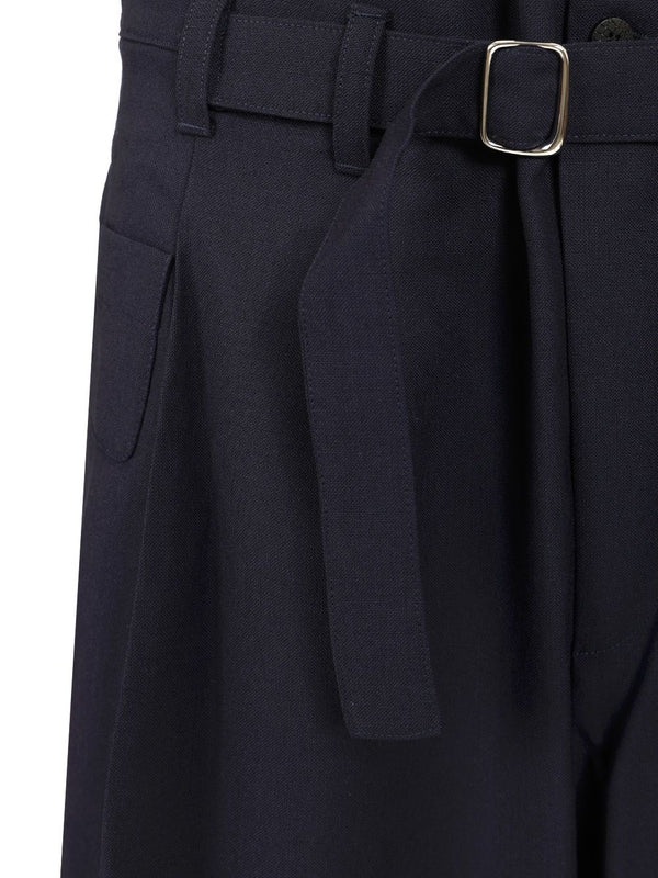 FERNANDO Belted Wool Shorts - Image 4