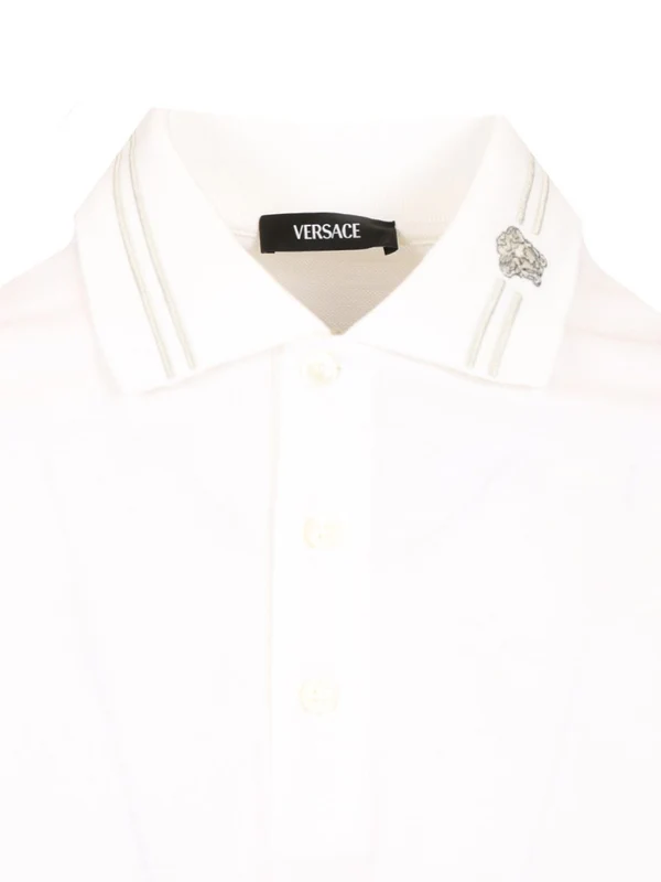 Collar Detail Cotton Polo Shirt - Image 3