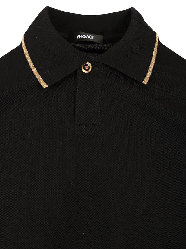 Collar Detail Cotton Polo Shirt - Image 3