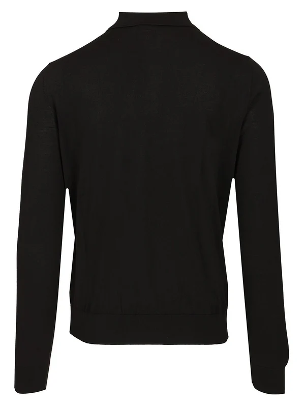 Essential Silk Blend Knit Polo Shirt - Image 2