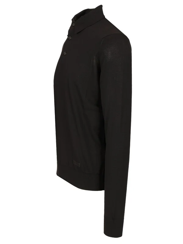 Essential Silk Blend Knit Polo Shirt - Image 3