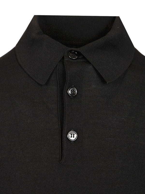 Essential Silk Blend Knit Polo Shirt - Image 4