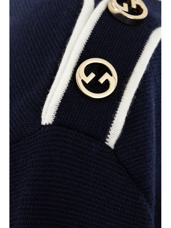 Interlocking G Button Wool Knit - Image 3
