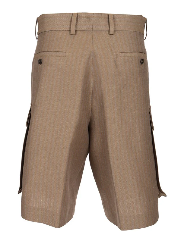 Piers Tris Wool Linen Shorts - Image 2
