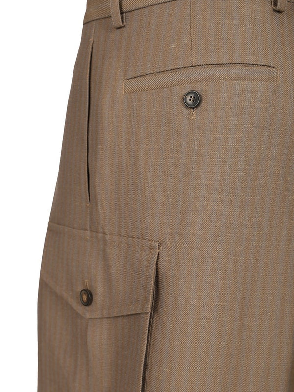 Piers Tris Wool Linen Shorts - Image 4