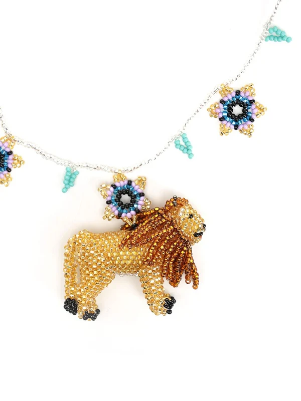 Beaded Pendant Long Necklace - Image 2