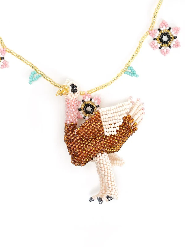 Beaded Pendant Long Necklace - Image 2