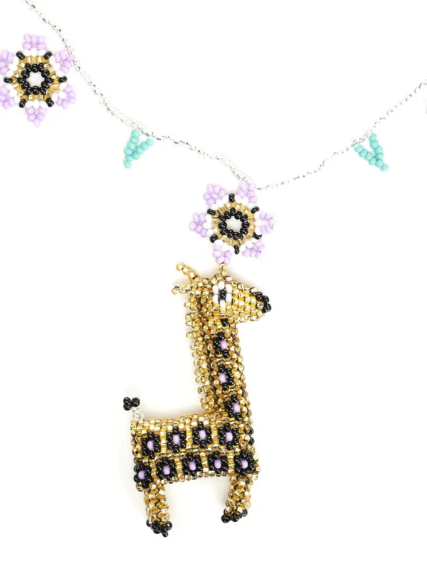 Beaded Pendant Long Necklace - Image 2