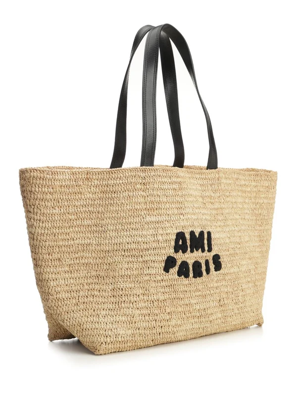 Logo Raffia Tote Bag - Image 2