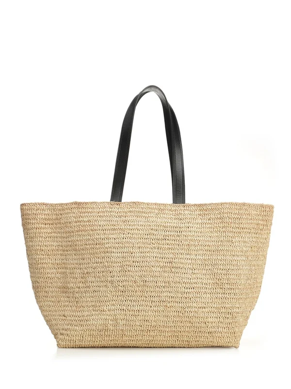 Logo Raffia Tote Bag - Image 3