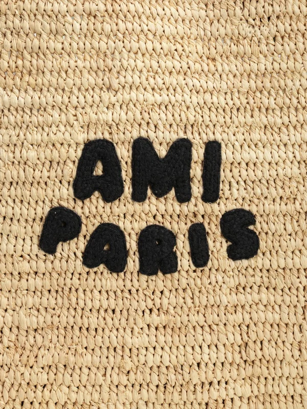 Logo Raffia Tote Bag - Image 5