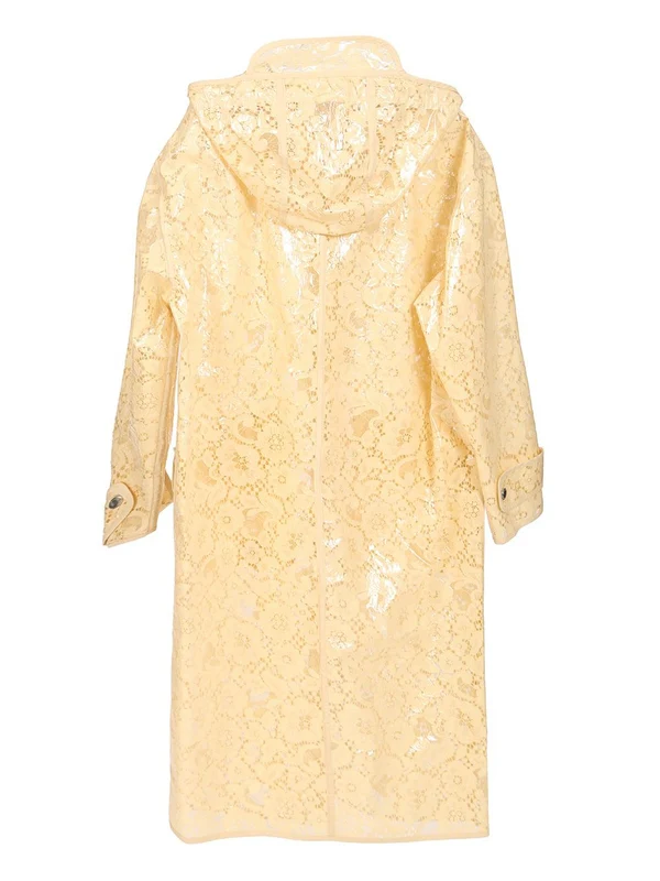 TRUE Faux Leather Lace Rain Coat - Image 2