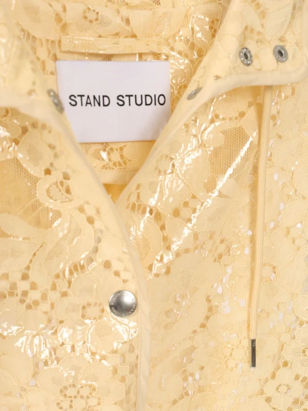TRUE Faux Leather Lace Rain Coat - Image 4