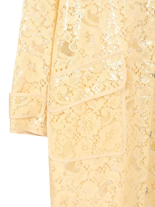 TRUE Faux Leather Lace Rain Coat - Image 5