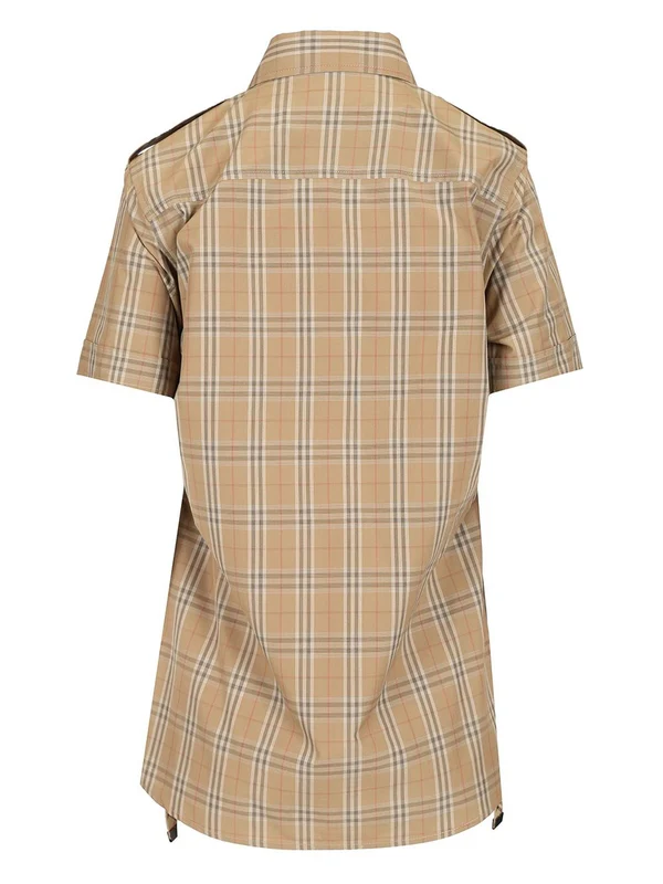 Check Pattern Cotton Short Sleeve Shirt - Image 2