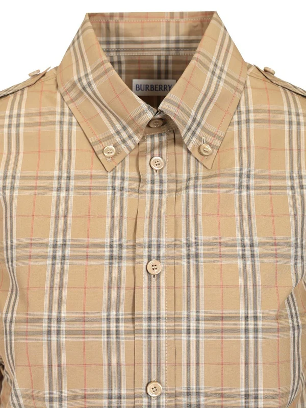 Check Pattern Cotton Short Sleeve Shirt - Image 4